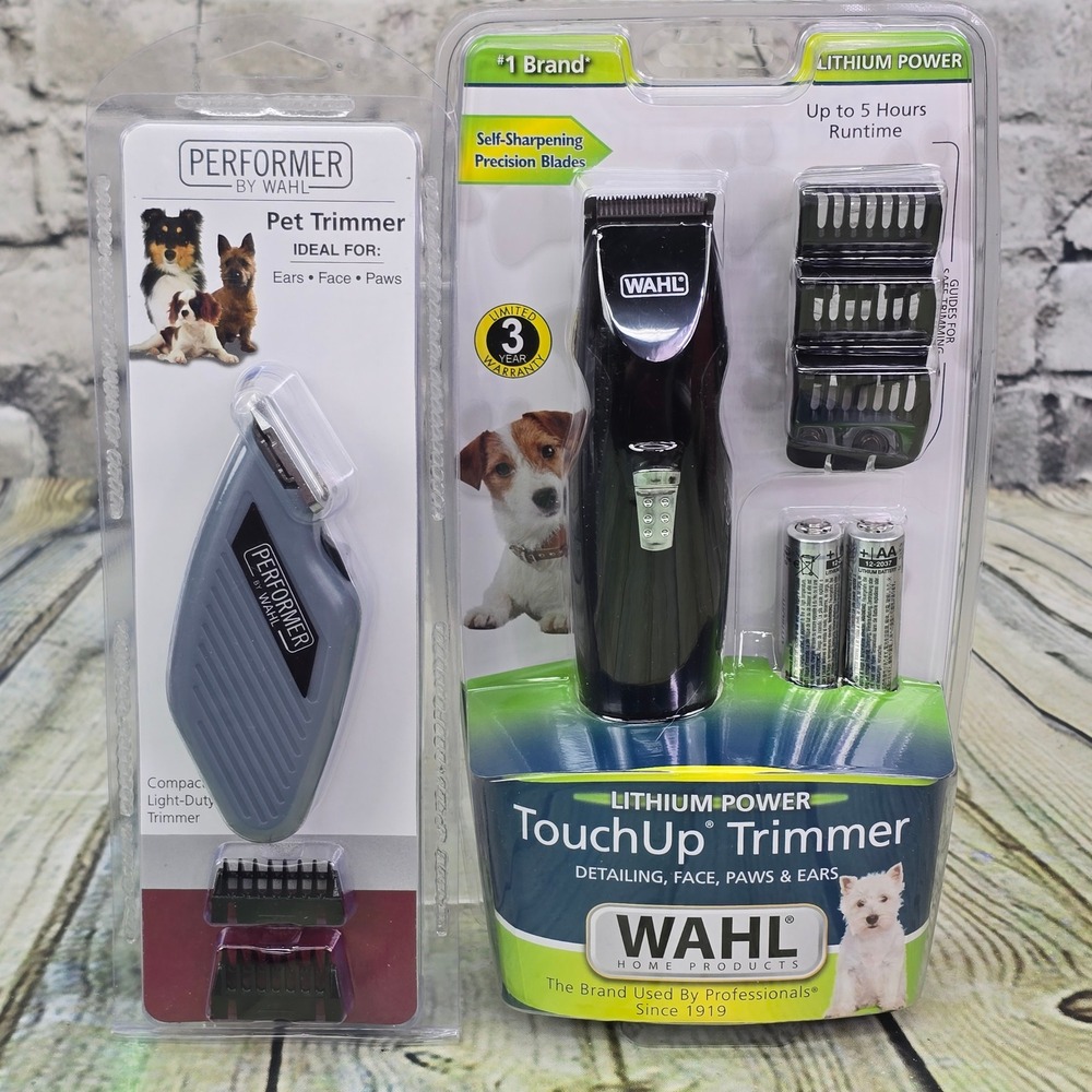 Wahl TouchUp & Performer Pet Trimmer Bundle Dog Grooming Kit Face Paws Cordless